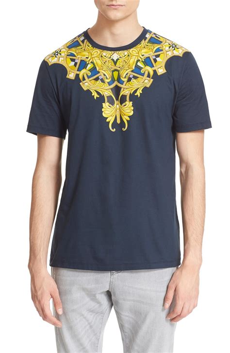 versace shirt lettering colorful|Versace graphic tee.